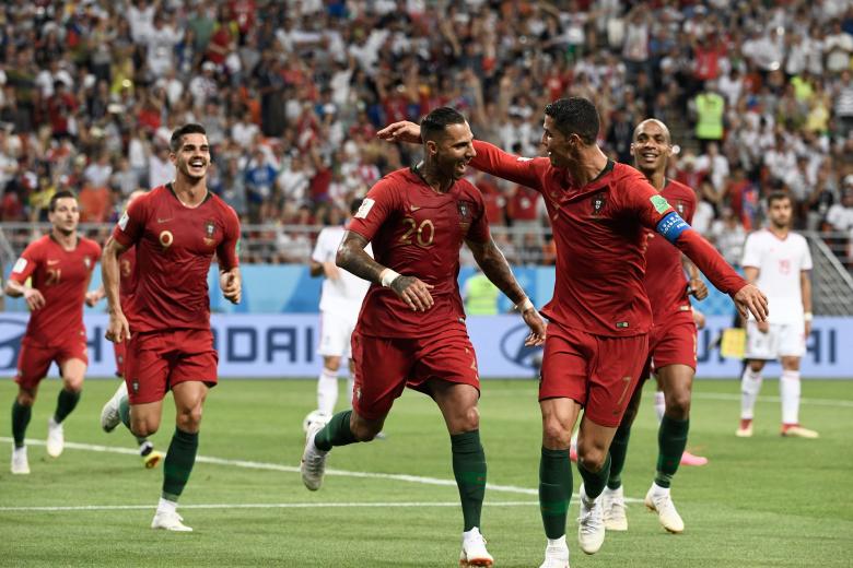 Ricardo Quaresma et Cristiano Ronaldo lors de Portugal - Iran lors de la Coupe du monde 2018