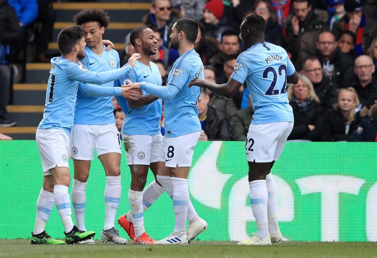 Raheem Sterling lors de Crystal Palace-Manchester City