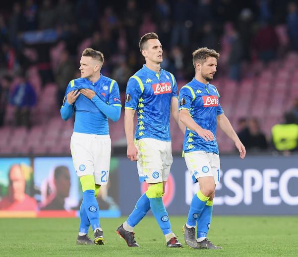 Zielinski, Milik et Mertens lors de Napoli-Arsenal