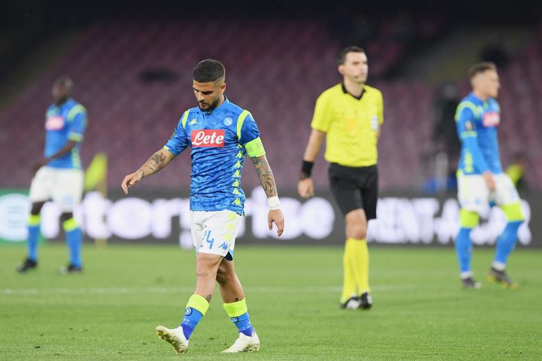 Lorenzo Insigne lors Napoli-Arsenal en Ligue Europa