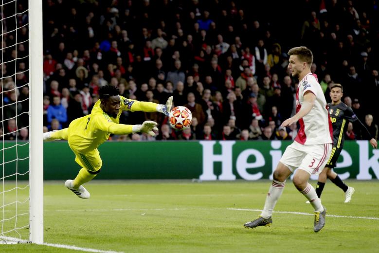 Andre Onana lors de Ajax - Juventus en Ligue des champions le 10 avril 2019