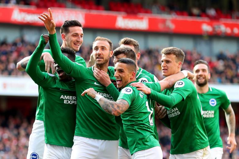 Glenn Murray célèbre son but face à Arsenal