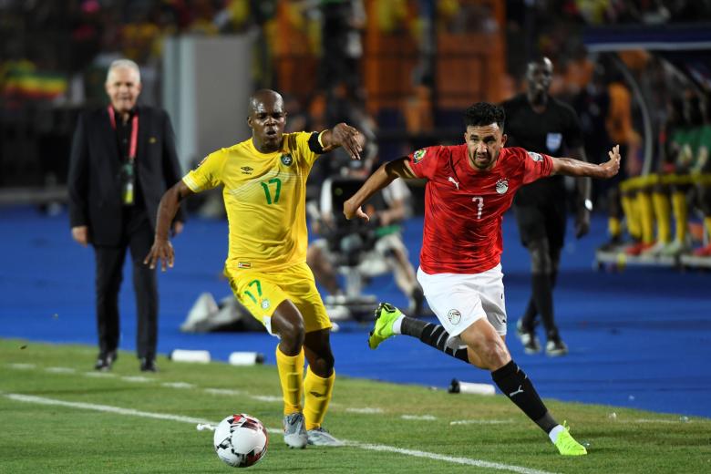 Mahmoud "Trezeguet" lors de la rencontre Egypte-Zimbabwe