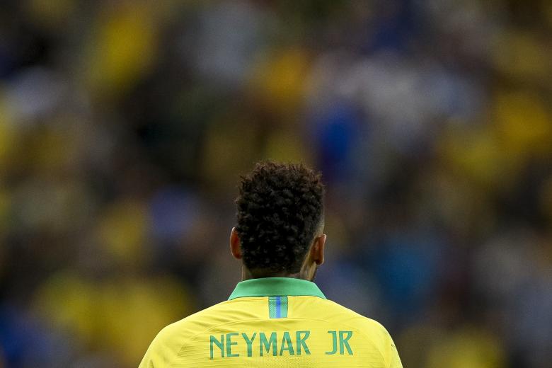 Neymar lors de Brésil - Qatar le 5 juin 2019 à Barsilia