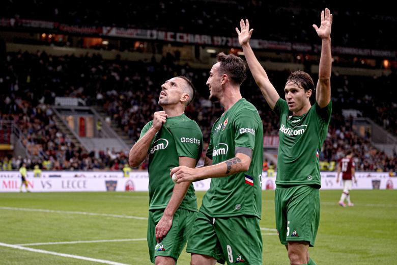 Franck Ribéry lors de la rencontre AC Milan-Fiorentina