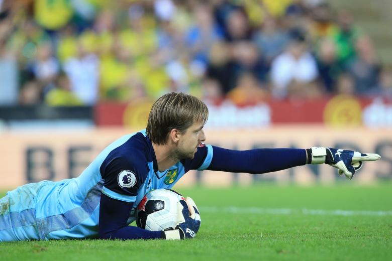 Tim Krul (Norwich) contre Manchester City en Premier League le 14 septembre 2019