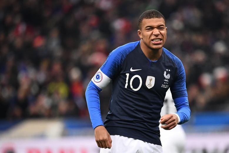 Kylian Mbappé (France) face à l'Uruguay