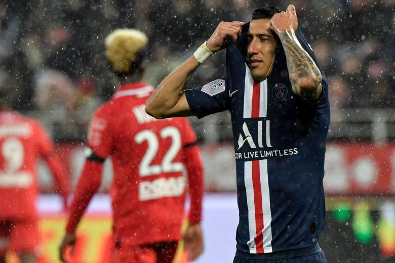 Angel Di Maria lors de la défaite du PSG à Dijon pour le compte de la 12e journée de Ligue 1
