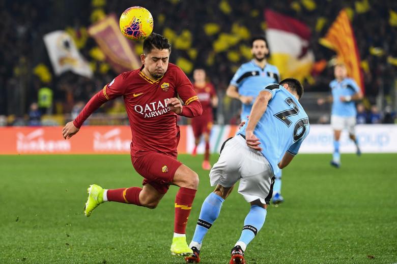 Cengiz Under lors de Roma - Lazio en Serie A le 26 janvier 2020