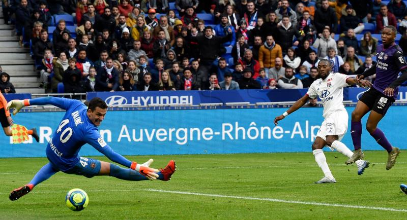 Karl Toko Ekambi buteur pour Lyon contre Toulouse en Ligue 1 le 26 janvier 2020