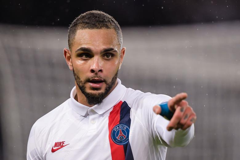 Layvin Kurzawa of Paris Saint-Germain during the UEFA Champions League group A match between Paris St Germain and Galatasaray AS at at the Parc des Princes
