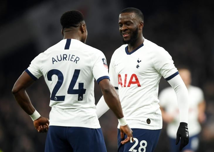 Tanguy Ndombele et Serge Aurier 