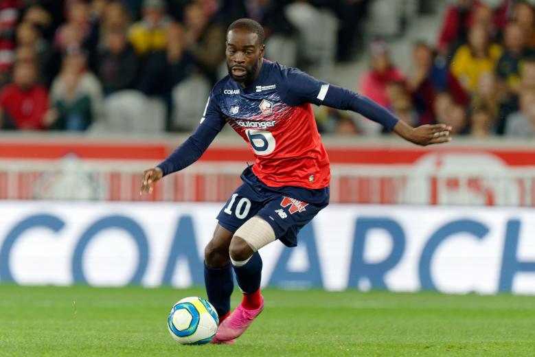 Jonathan Ikoné lors de la rencontre entre Lille et Nîmes, le 6 octobre 2019