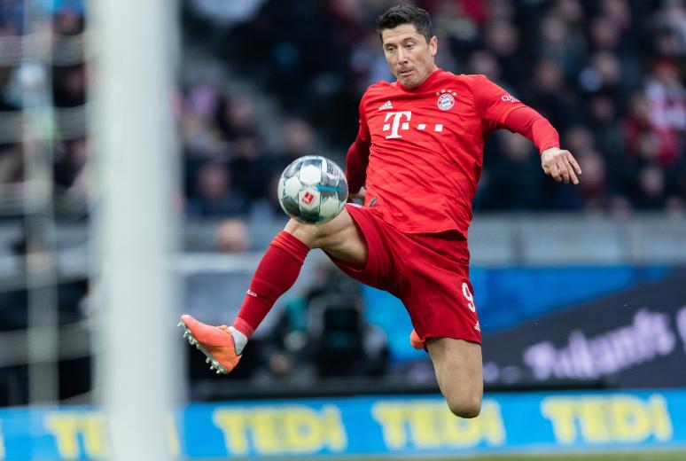 Robert Lewandowski lors de Bayern Munich - Hertha Berlin en Bundesliga le 19 février 2020