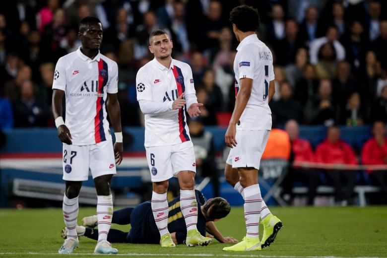 Idrissa Gueye, Marco Verratti et Marquinhos