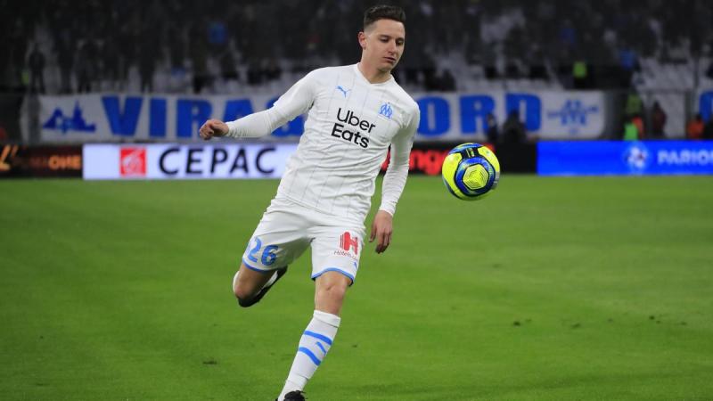 Florian Thauvin, l'attaquant de l'OM, lors de la rencontre face à Amiens le 6 mars 2020