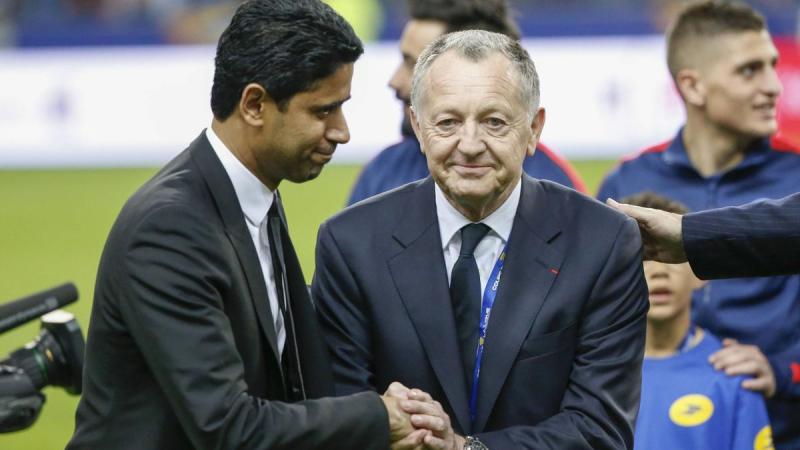 Nasser Al-Khelaifi et Jean-Michel Aulas.