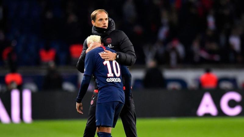 Thomas Tuchel und Neymar von Paris St. Germain